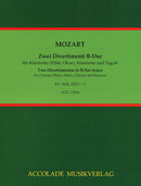 Zwei Divertimenti B-Dur KV Anh. 229, 1 + 2