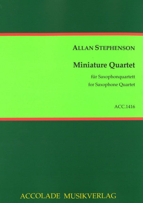 Miniature Quartet (4 saxophones (SATBar))