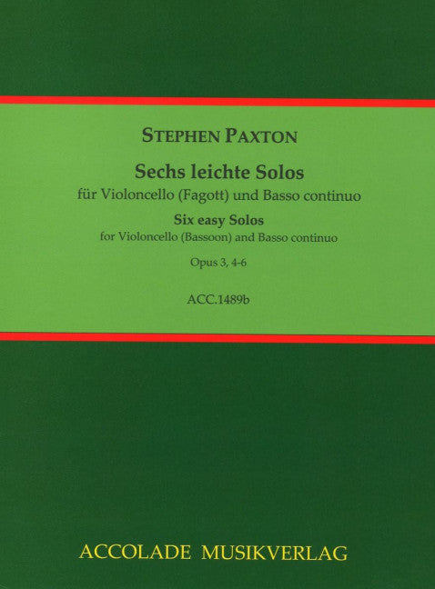Sechs leichte Solos op. 3, Vol. 2: 4-6