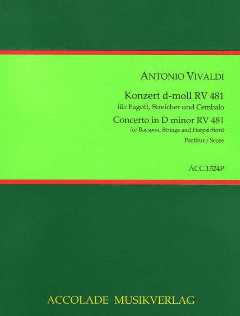 Konzert Nr. 5 d-moll RV 481 (Score)