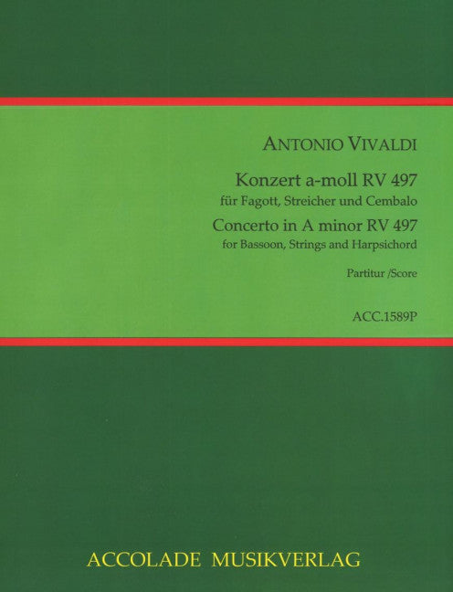 Konzert Nr. 7 a-moll RV 497 (Score)