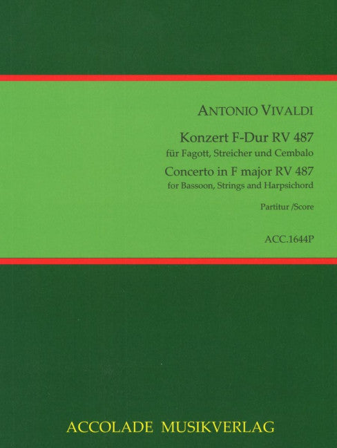 Konzert Nr. 15 RV 487 F-Dur (Score)