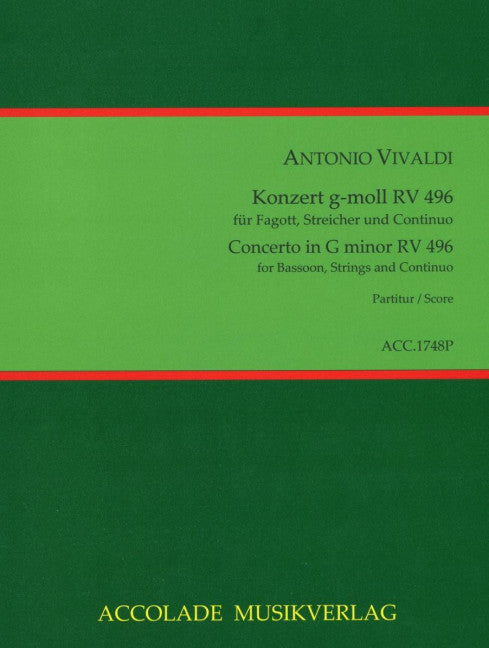 Konzert g-moll RV 496 (Score)