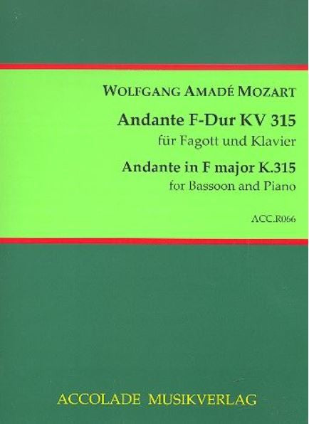 Andante F-Dur KV 315（ピアノ・リダクション）