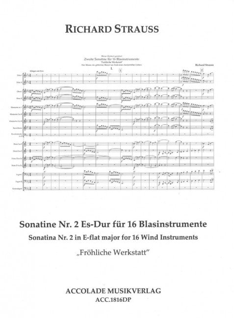 Sonatine Nr. 2 Es-Dur für 16 Blasinstrumente (Full score)