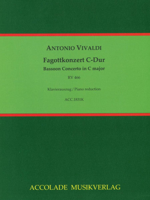 Fagottkonzert Nr. 28 C-Dur RV 466 (Piano reduction with solo part)
