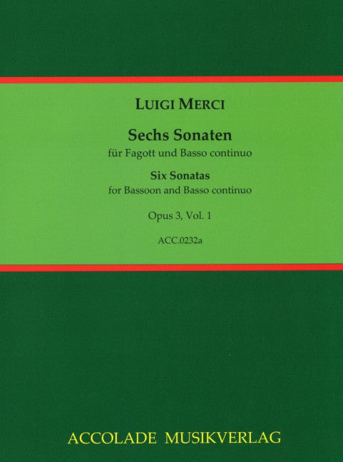 Sechs Sonaten op. 3, Vol. 1