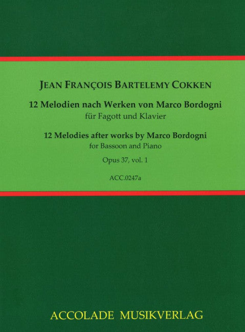 12 Melodien nach Werken von Marco Bordogni op. 37, Vol. 1