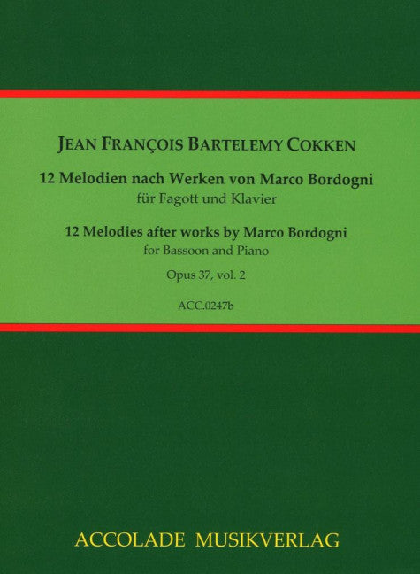 12 Melodien nach Werken von Marco Bordogni op. 37, Vol. 2