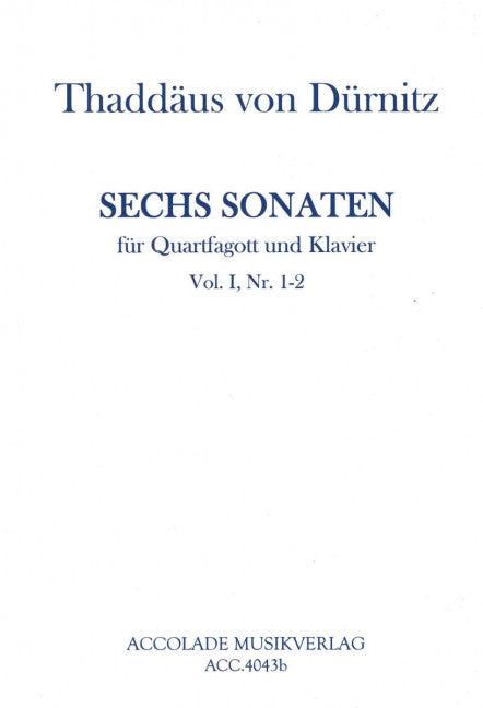 Sechs Sonaten, Vol. 1 (Ausgabe für Quartfagott und Klavier)