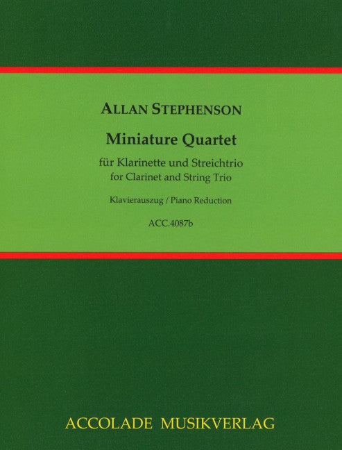 Miniature Quartet for Clarinet and String Trio (Piano reduction)