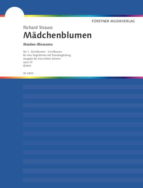 Mädchenblumen – Vier Gedichte von Felix Dahn für eine Singstimme und Klavierbegleitung op. 22/1, No. 1 Cornflower (A major)