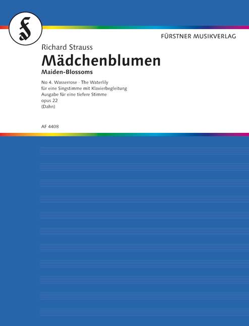 Mädchenblumen – Vier Gedichte von Felix Dahn für eine Singstimme und Klavierbegleitung op. 22/4, No. 4 The Waterlily (C sharp minor)