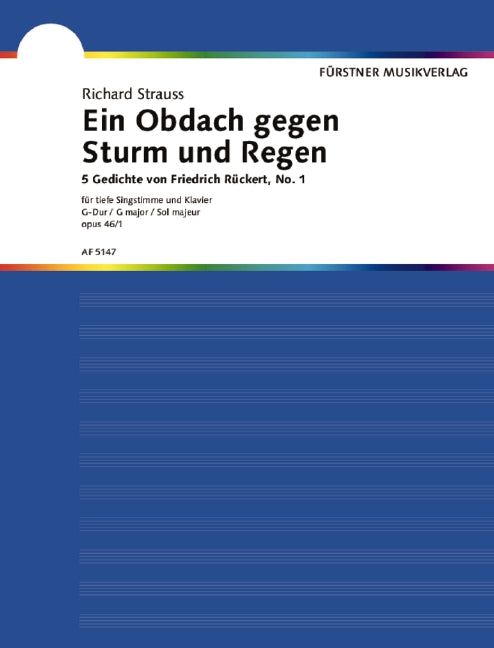 Fünf Gedichte von Friedrich Rückert op. 46/1