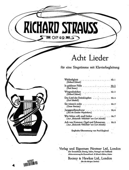Acht Lieder op. 49/2, No. 2 A Vision of Glory (high Ab major)