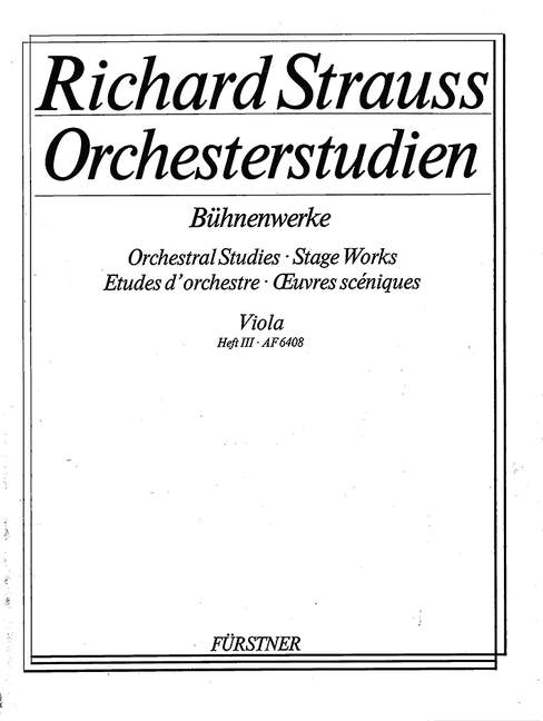 Orchestral Studes・Stage Works: Viola, Vol. 3