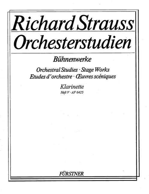 Orchestral Studes・Stage Works: Clarinet, Vol. 5
