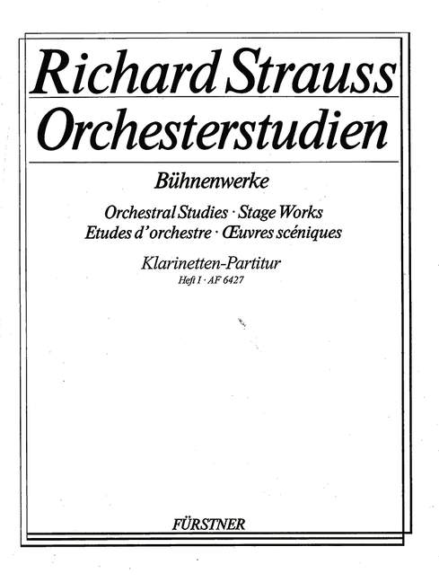 Orchestral Studes・Stage Works: Clarinet and bass clarinet, Vol. 1