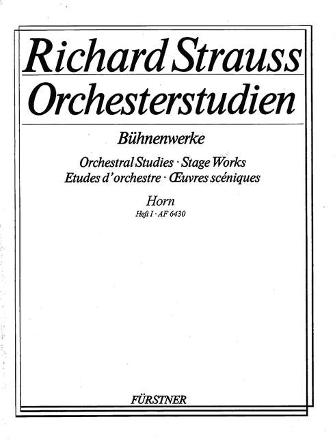 Orchestral Studes・Stage Works: Horn, Vol. 1