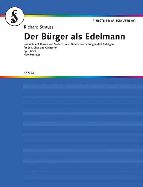 Der Bürger als Edelmann op. 60, 3 (vocal/piano score)