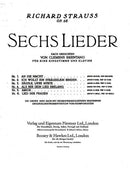Sechs Lieder nach Gedichten von Clemens Brentano op. 68/4,Nr. 4 Als mir dein Lied erklang (tief D-Dur) (low, D major)