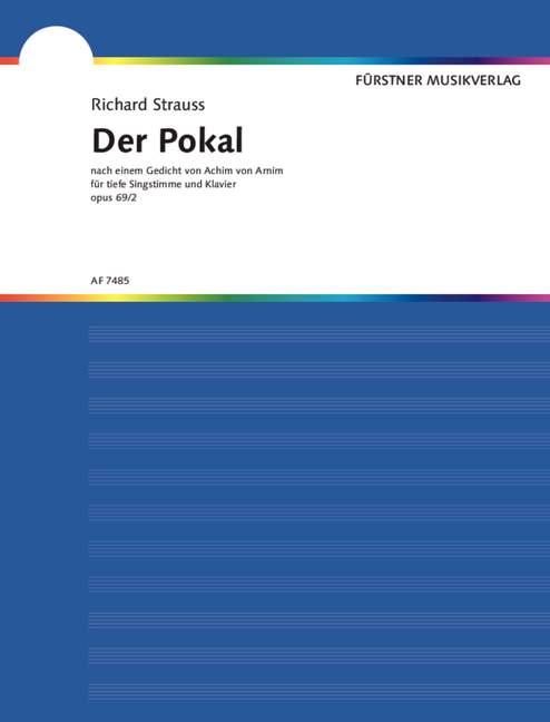 Fünf kleine Lieder nach Gedichten von Achim von Arnim und Heinrich Heine op. 69/2, Nr. 2 Der Pokal (tief Des-Dur) (low, Db major)