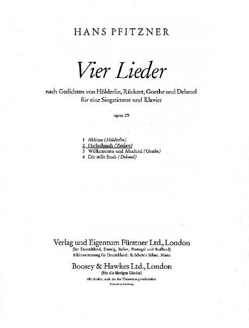 4 Lieder op. 29, Nr. 2 Herbsthauch Herz nun so alt