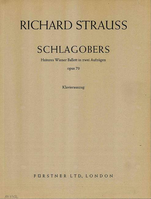 Schlagobers op. 70 (vocal/piano score)