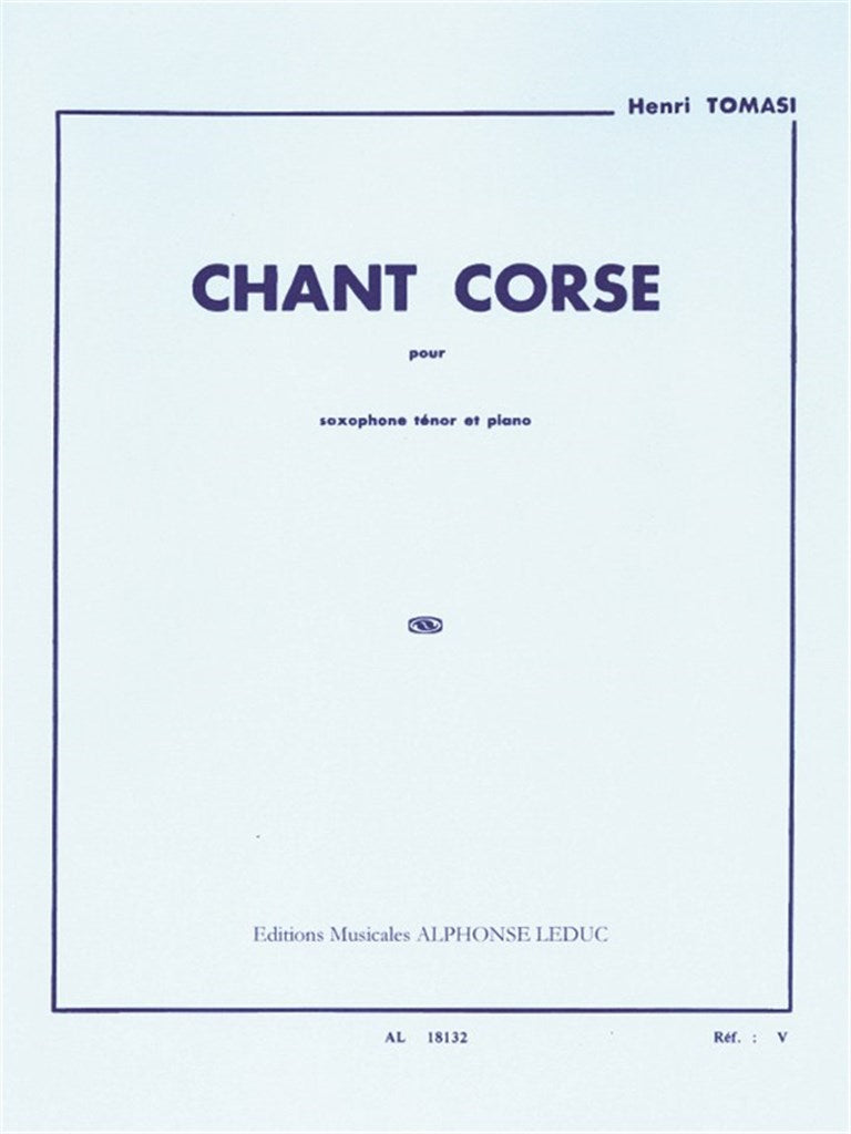 Chant Corse (Saxophone B-Flat and Piano)