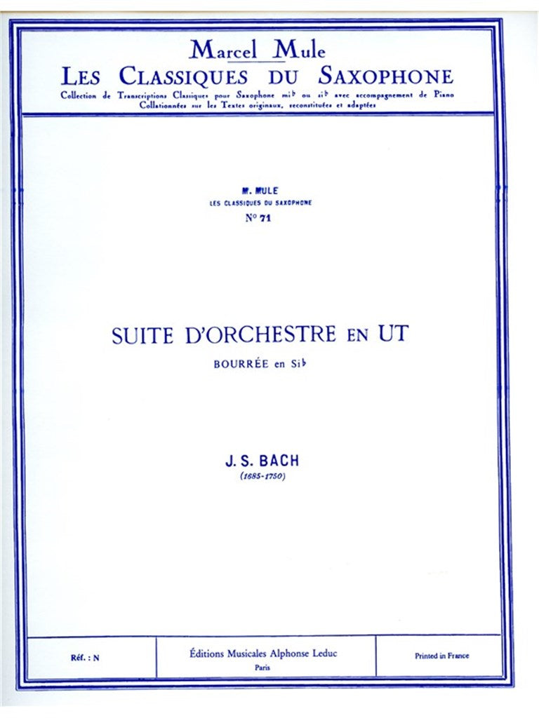 Bourrée from Suite d'orchestre en Ut