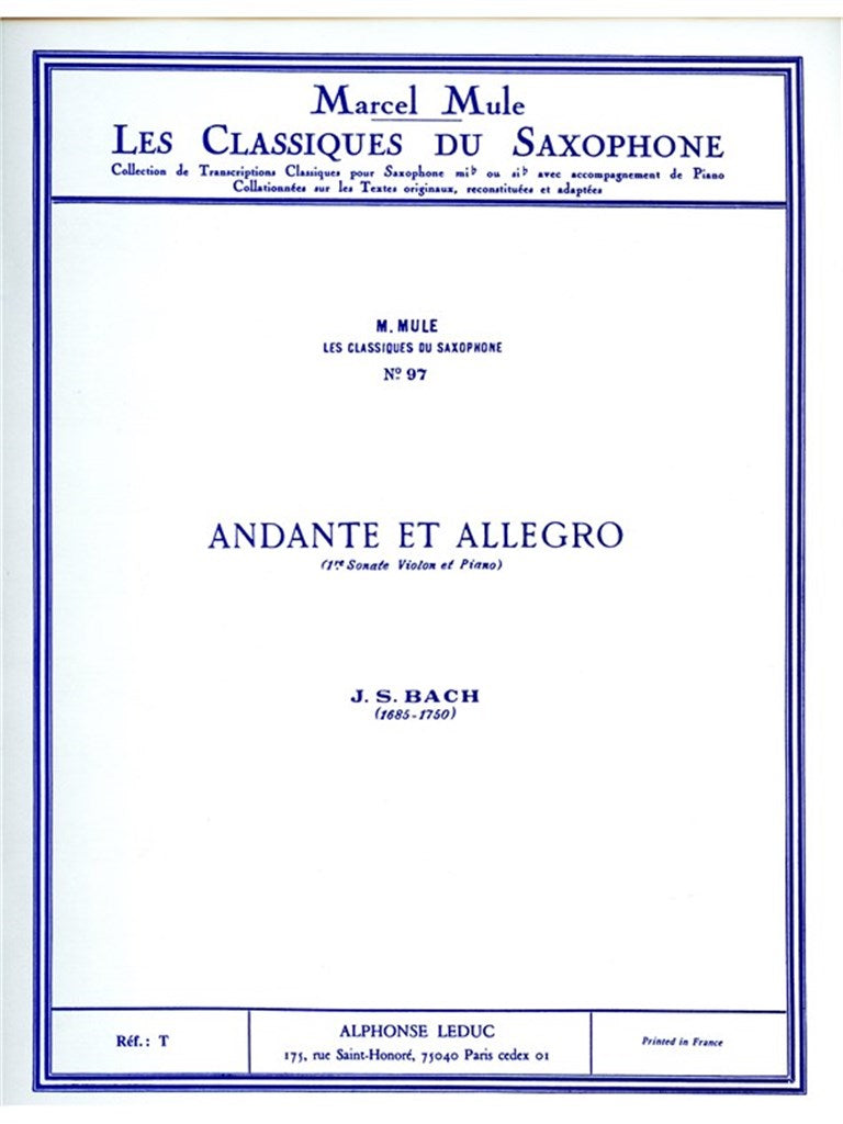 Andante et Allegro (Alto Saxophone)