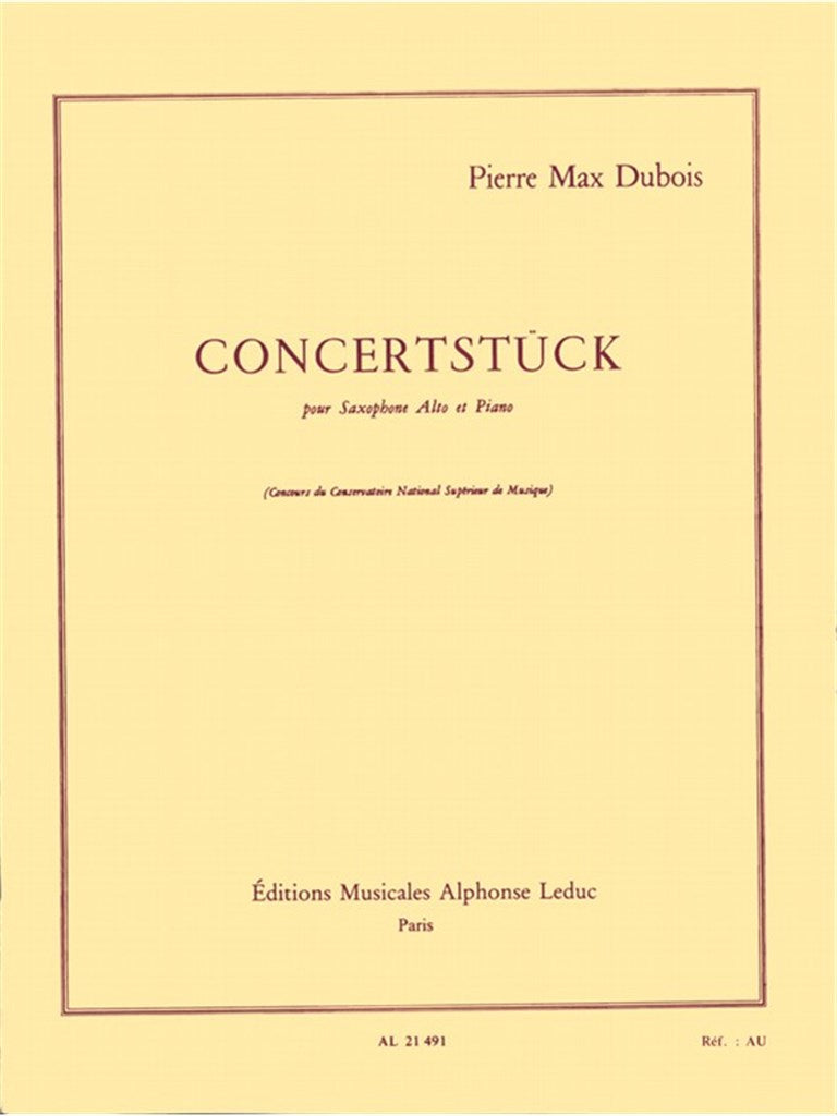 Concertstück For Alto Saxophone and Piano