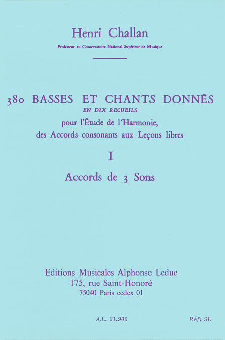380 Basses et Chants Donnés, Vol. 1A