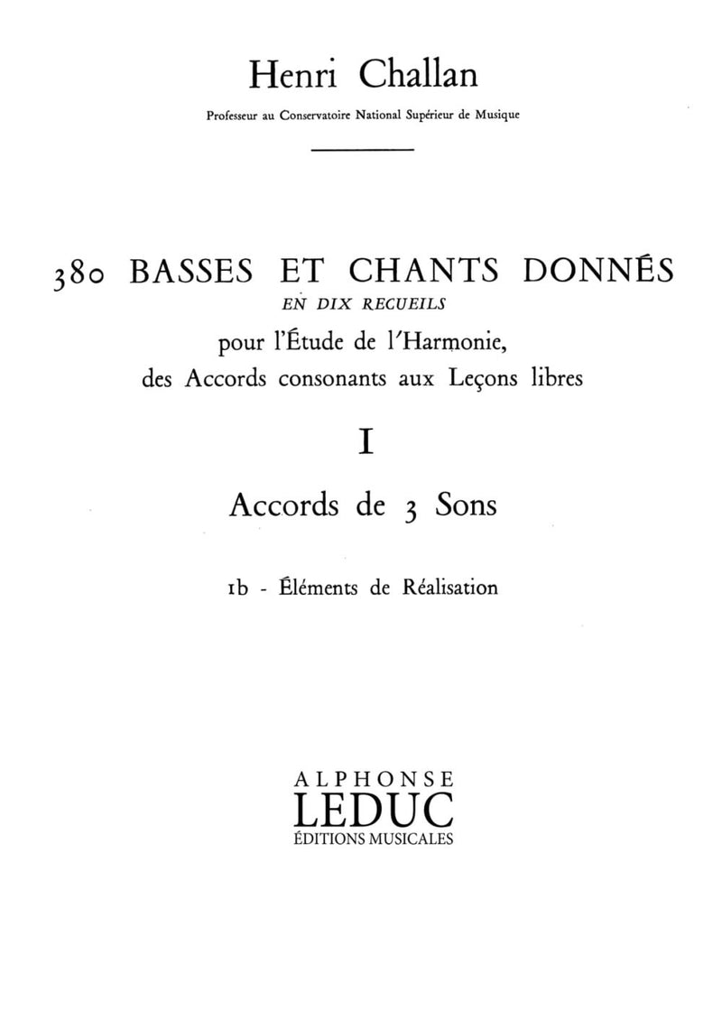 380 Basses et Chants Donnés, Vol. 1B
