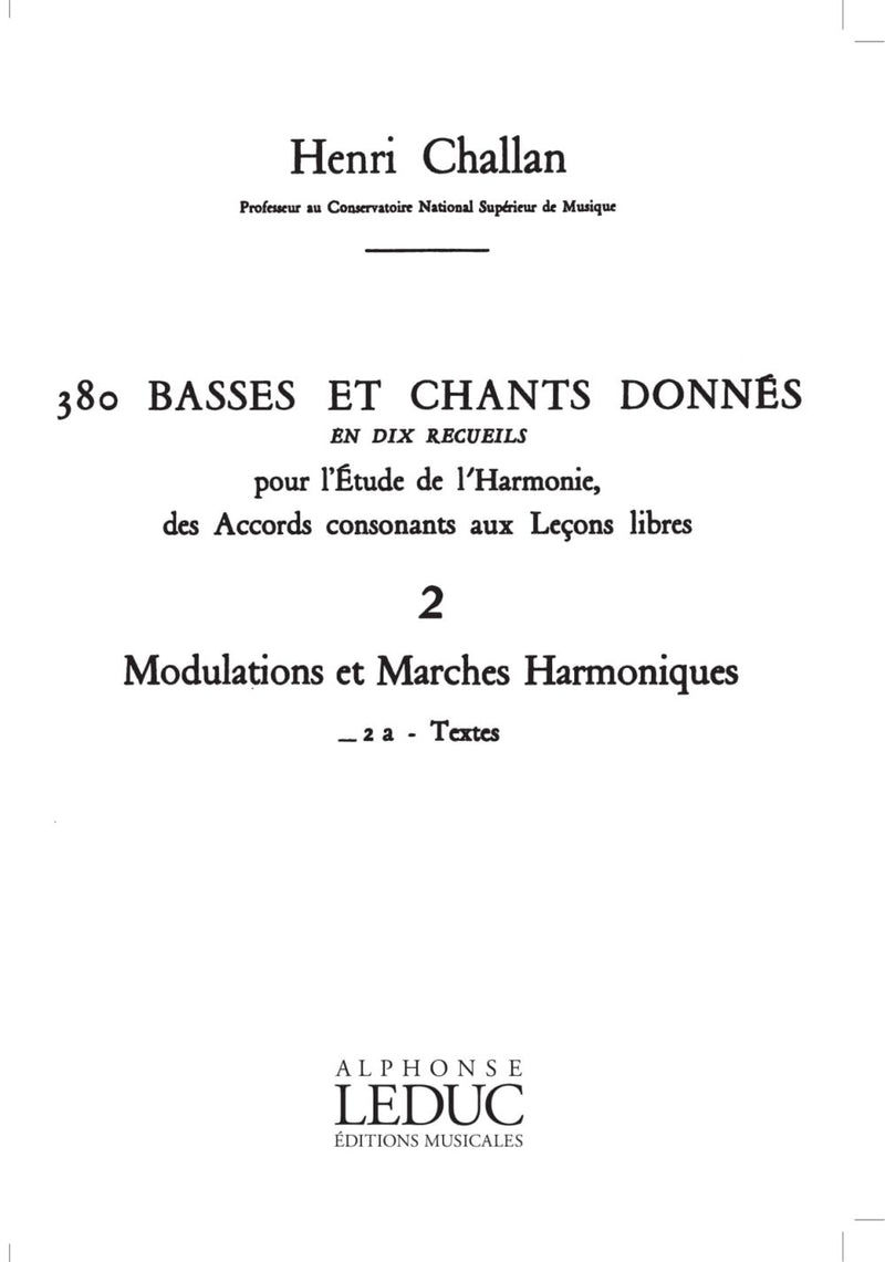 380 Basses et Chants Donnés, Vol. 2A