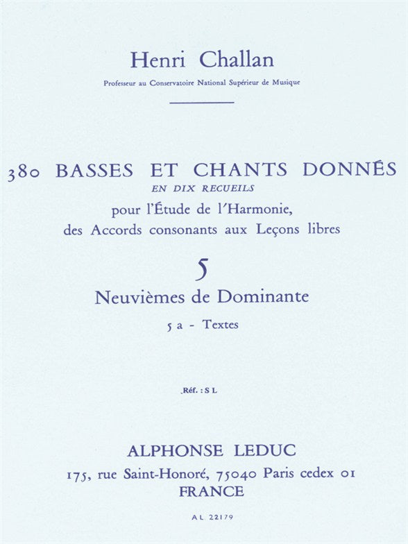 380 Basses et Chants Donnés, Vol. 5A