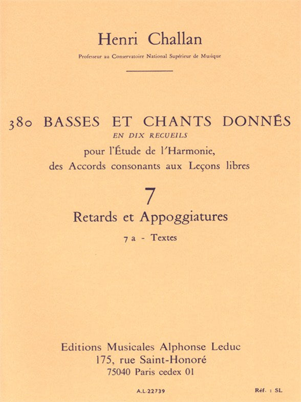 380 Basses et Chants Donnés, Vol. 7A
