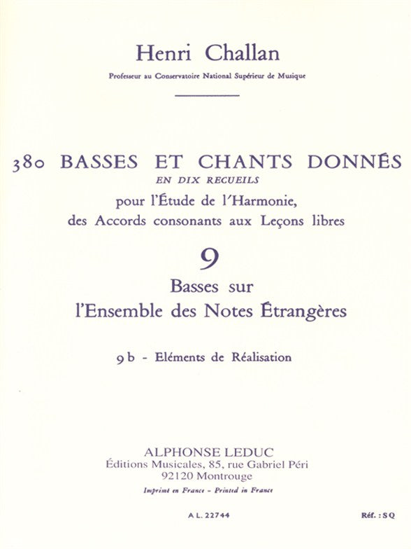 380 Basses et Chants Donnés, Vol. 9B