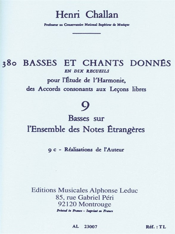 380 Basses et Chants Donnés, Vol. 9C