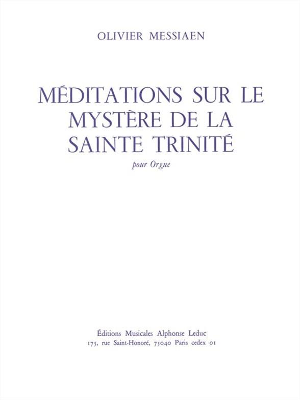 Méditations sur le mystère de la Sainte Trinité
