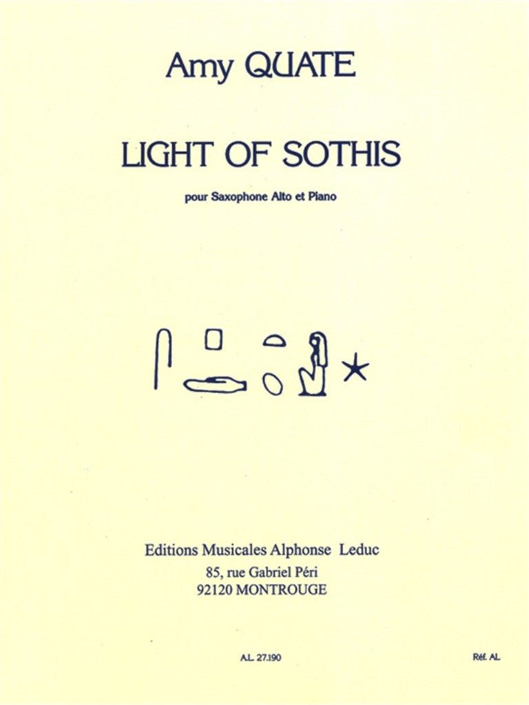 Light of Sothis for Alto Saxophone and Piano