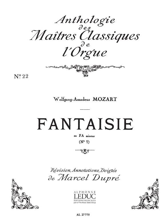 Fantaisie No.1, KV554 in F minor