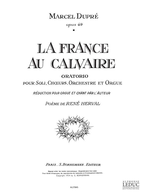 France au Calvaire, Op. 49