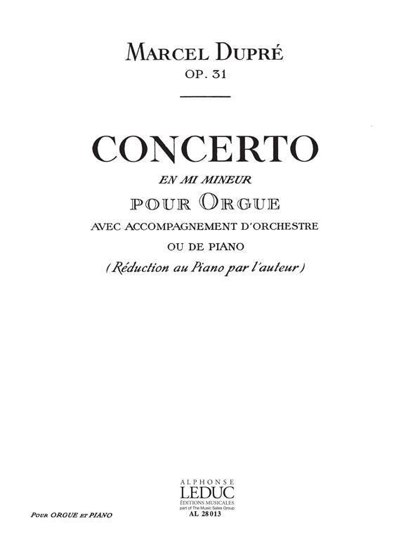 Concerto en Mi Mineur, Op. 31