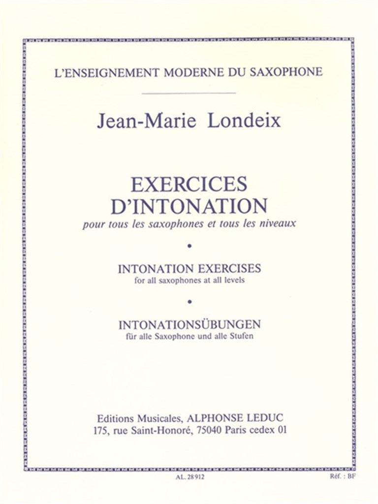 Exercices d'Intonation