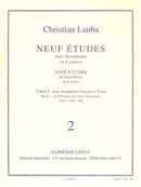 Neuf Études pour Saxophones, cahier 2