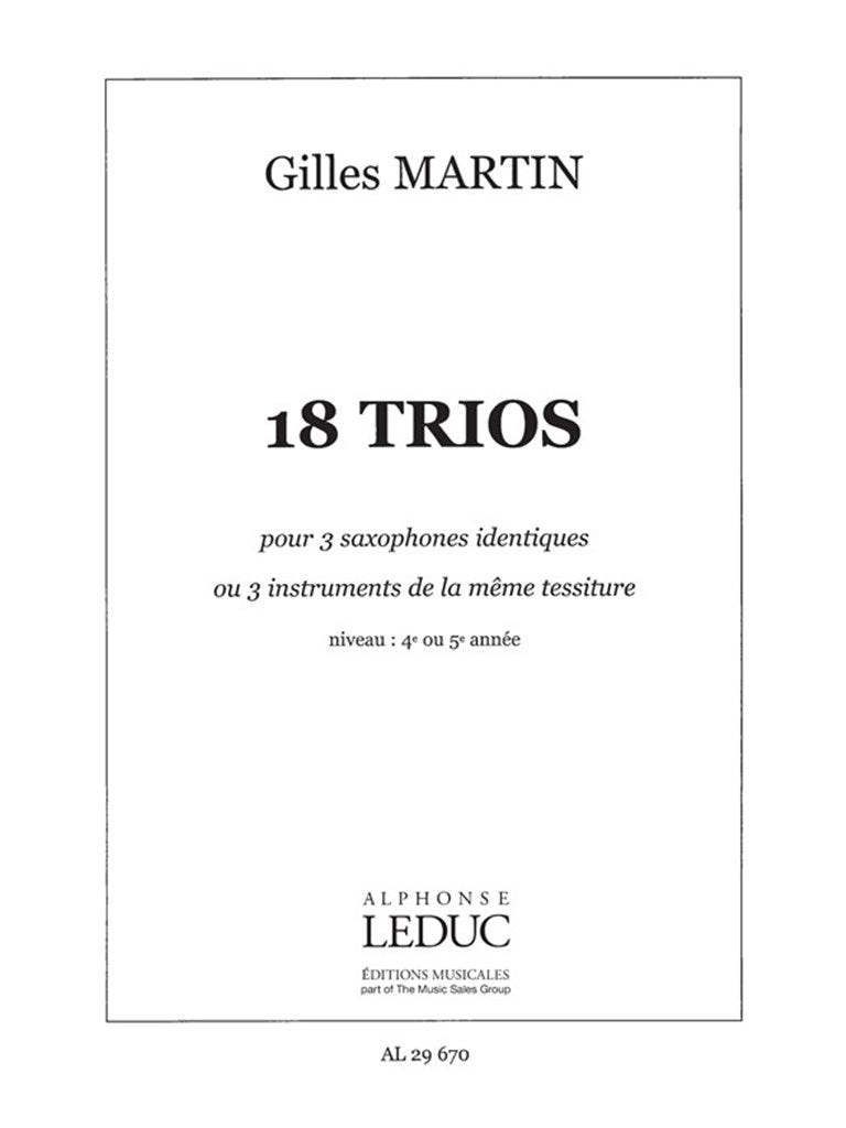 18 Trios pour Instruments identiques