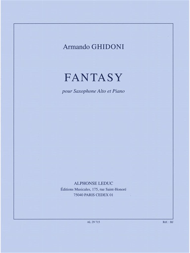 Fantasy (Alto Saxophone and Piano)