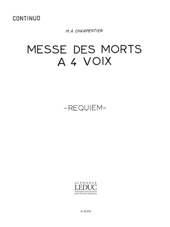 Messe Des Morts en Re Mineur (Organ continuo)