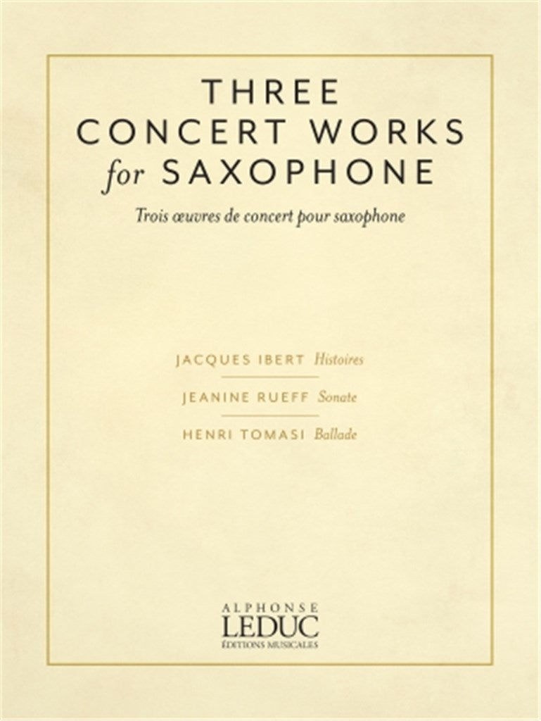 Three Concert Works For Saxophone